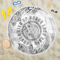 Brain Cancer Warrior Beach Blanket Never Give Up