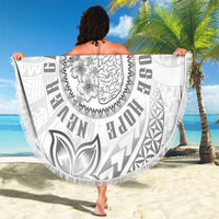 Brain Cancer Warrior Beach Blanket Never Give Up