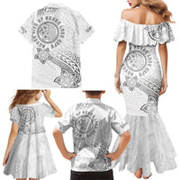 Brain Cancer Warrior Family Matching Mermaid Dress and Hawaiian Shirt Never Give Up