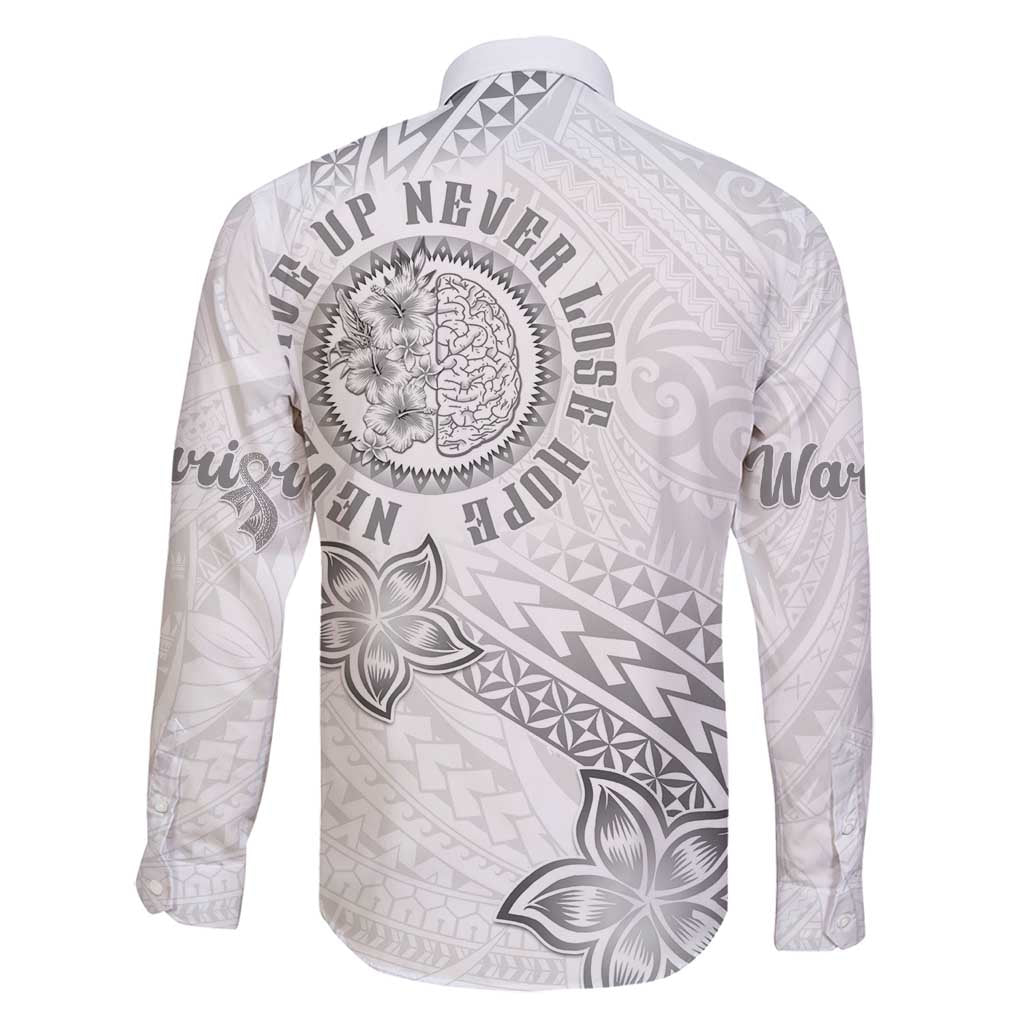 Brain Cancer Warrior Family Matching Mermaid Dress and Hawaiian Shirt Never Give Up