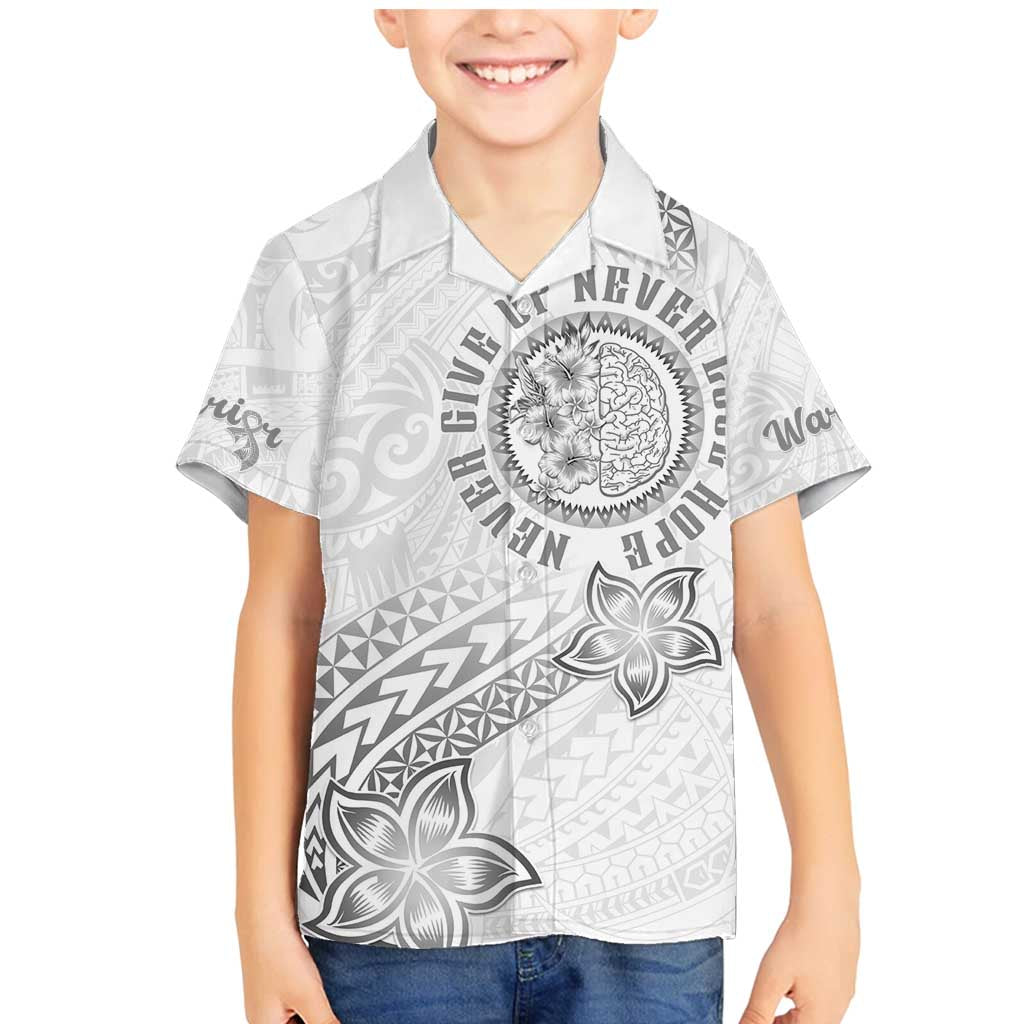 Brain Cancer Warrior Family Matching Mermaid Dress and Hawaiian Shirt Never Give Up