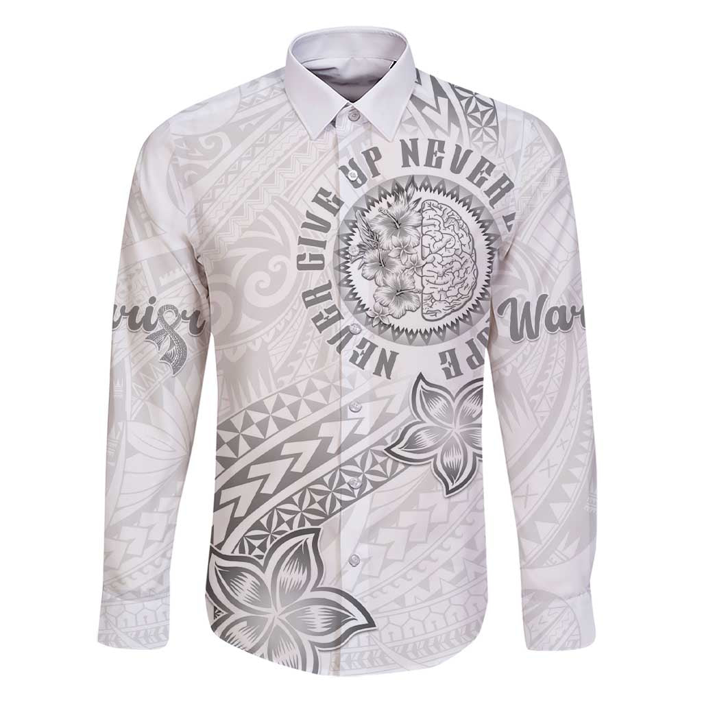 Brain Cancer Warrior Family Matching Short Sleeve Bodycon Dress and Hawaiian Shirt Never Give Up