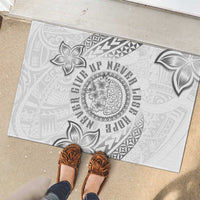 Brain Cancer Warrior Rubber Doormat Never Give Up