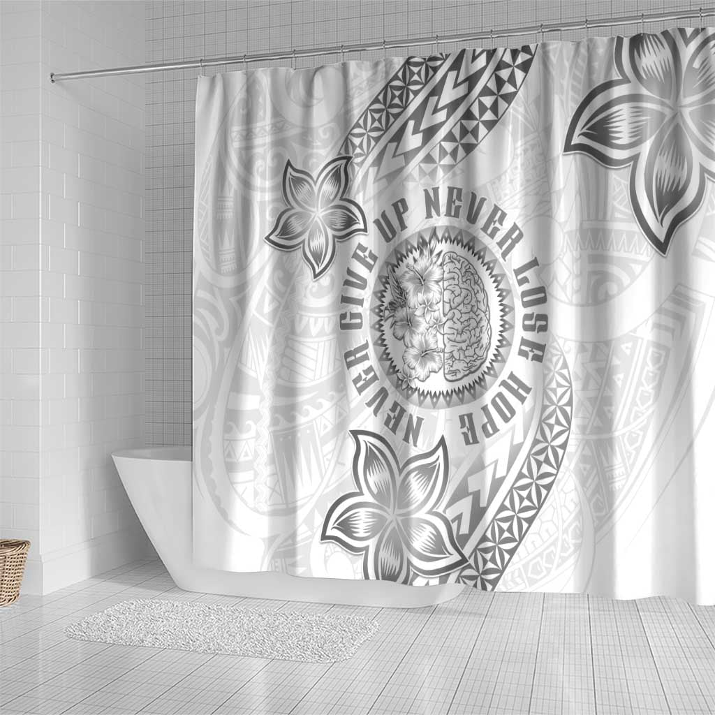 Brain Cancer Warrior Shower Curtain Never Give Up
