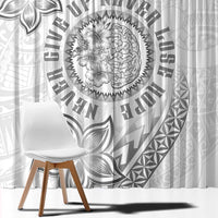 Brain Cancer Warrior Window Curtain Never Give Up