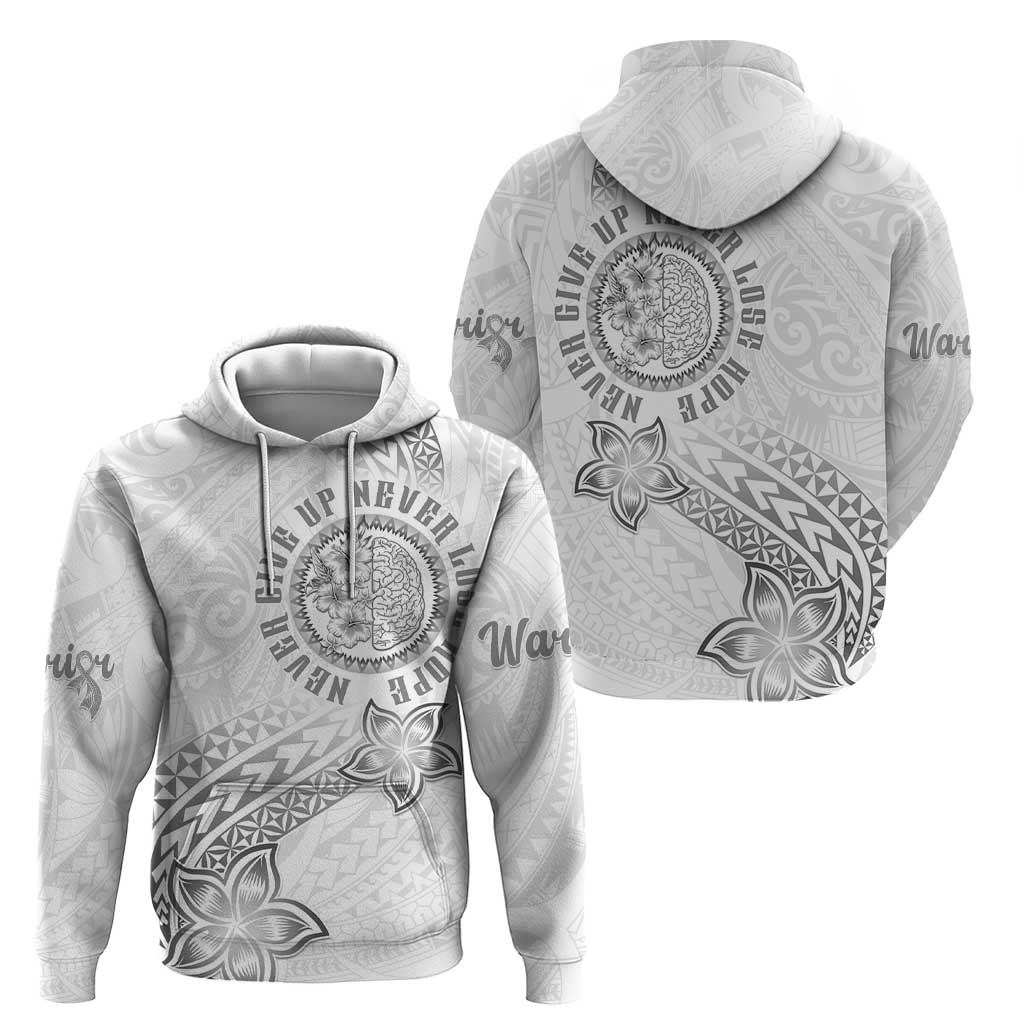 Brain Cancer Warrior Zip Hoodie Never Give Up