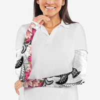 White Polynesian Hammerhead Shark Tribal Pattern Arm Sleeves - Polynesian Pride