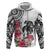 White Polynesian Hammerhead Shark Tribal Pattern Hoodie