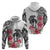 White Polynesian Hammerhead Shark Tribal Pattern Hoodie