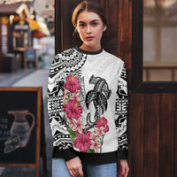 White Polynesian Hammerhead Shark Tribal Pattern Ugly Christmas Sweater