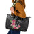 Black Polynesian Hammerhead Shark Tribal Pattern Leather Tote Bag