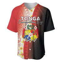 Personalised Tonga Emancipation Day Baseball Jersey Tongan Ngatu Pattern With Plumeria