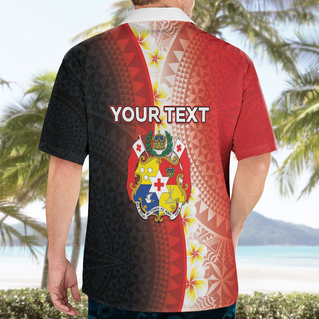 Personalised Tonga Emancipation Day Hawaiian Shirt Tongan Ngatu Pattern With Plumeria
