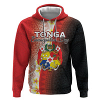 Personalised Tonga Emancipation Day Hoodie Tongan Ngatu Pattern With Plumeria