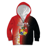 Personalised Tonga Emancipation Day Kid Hoodie Tongan Ngatu Pattern With Plumeria