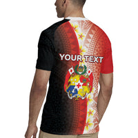 Personalised Tonga Emancipation Day Rugby Jersey Tongan Ngatu Pattern With Plumeria