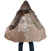 Tonga Ngatu Motifs Cloak With Coat Of Arms Beige