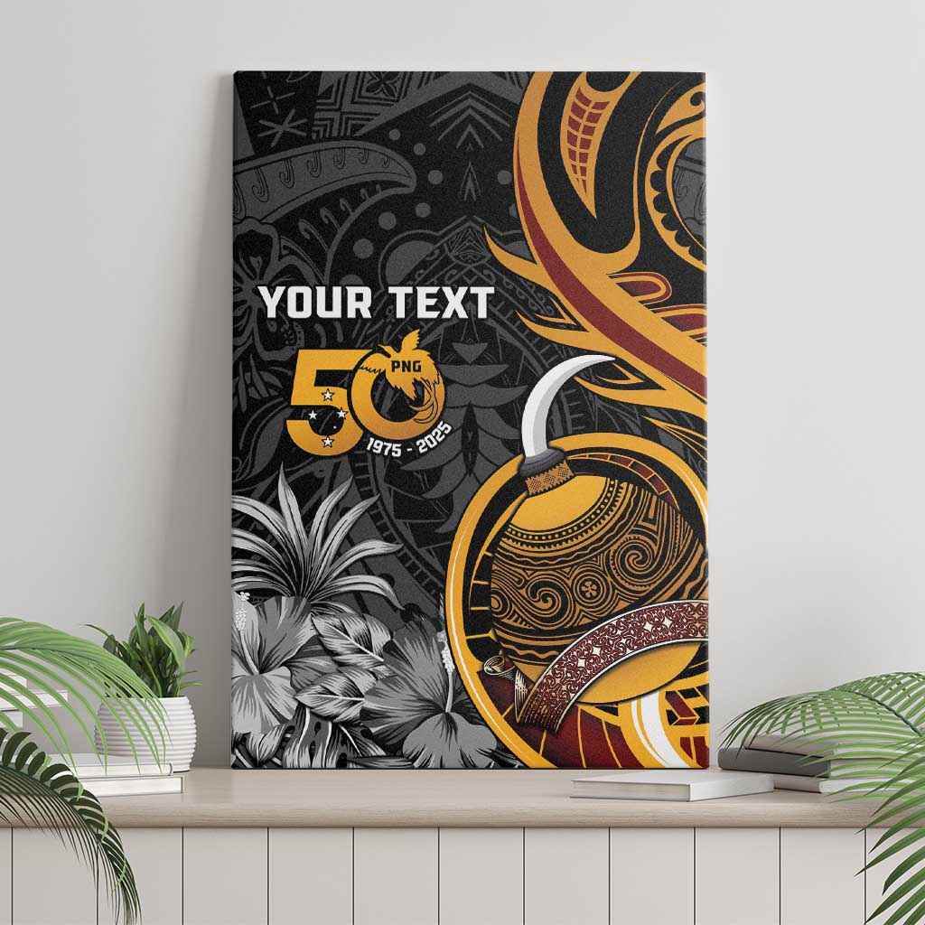 Personalised Papua New Guinea Canvas Wall Art Happy 50th Independence Anniversary - Polynesian Pride