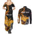 Personalised Papua New Guinea Couples Matching Summer Maxi Dress and Long Sleeve Button Shirt Happy 50th Independence Anniversary - Polynesian Pride