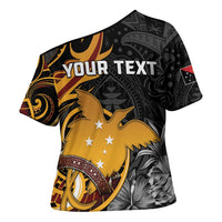 Papua New Guinea Cross Shoulder Shirt Happy 50th Independence Anniversary - Polynesian Pride