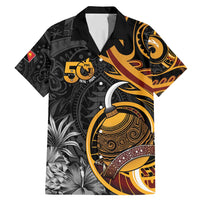 Personalised Papua New Guinea Family Matching Mermaid Dress and Hawaiian Shirt Happy 50th Independence Anniversary - Polynesian Pride