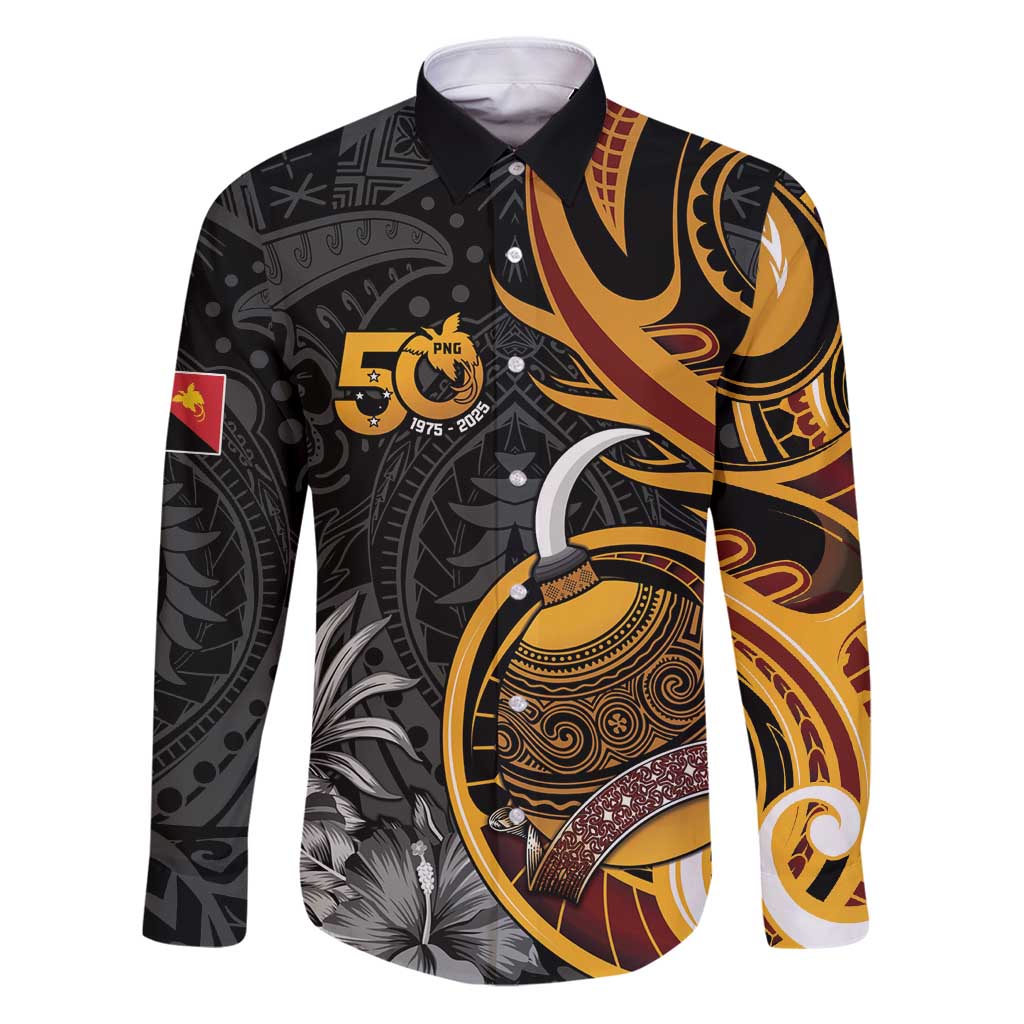 Personalised Papua New Guinea Family Matching Puletasi and Hawaiian Shirt Happy 50th Independence Anniversary - Polynesian Pride