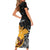 Personalised Papua New Guinea Family Matching Short Sleeve Bodycon Dress and Hawaiian Shirt Happy 50th Independence Anniversary - Polynesian Pride