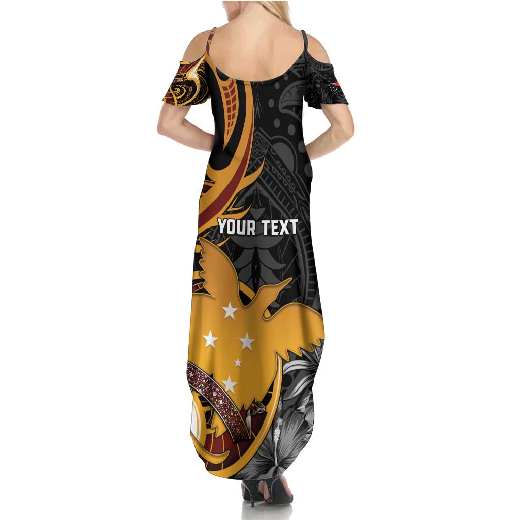 Personalised Papua New Guinea Family Matching Summer Maxi Dress and Hawaiian Shirt Happy 50th Independence Anniversary - Polynesian Pride