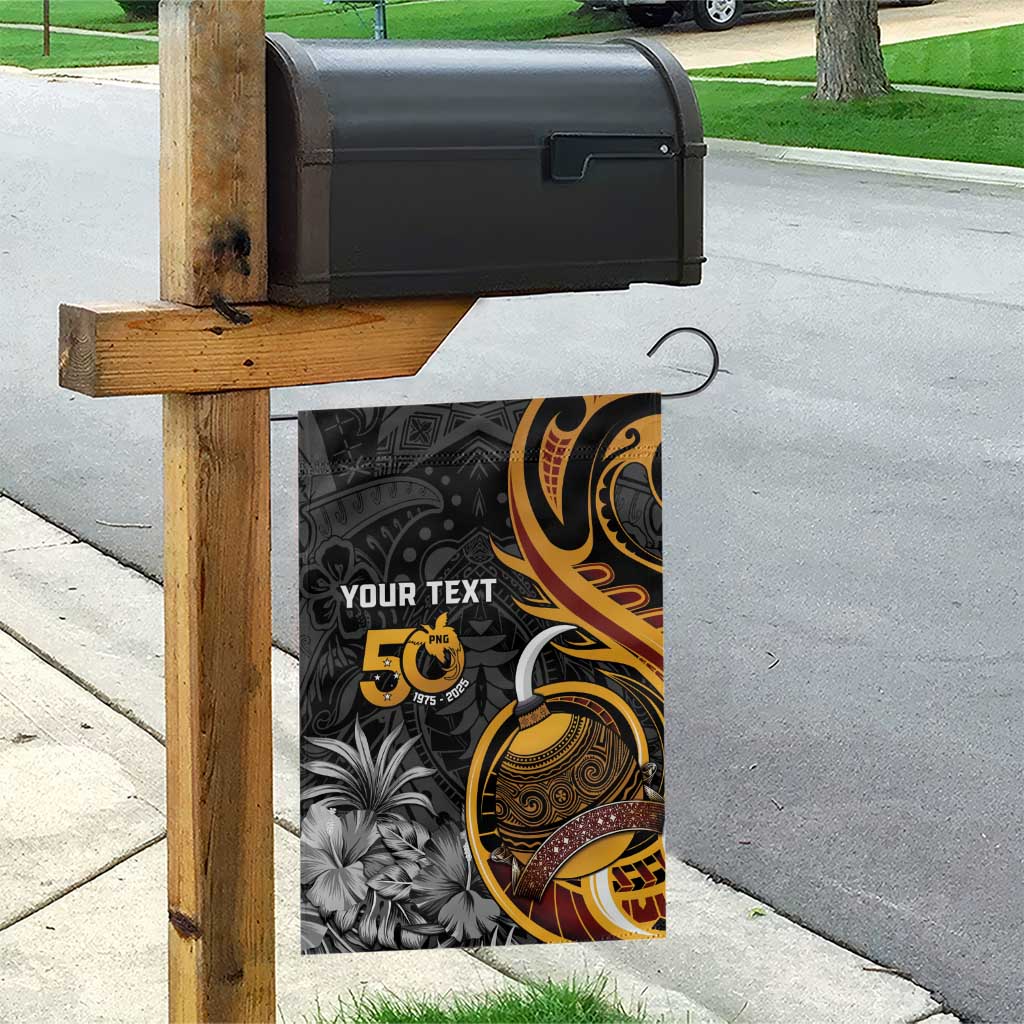 Personalised Papua New Guinea Garden Flag Happy 50th Independence Anniversary - Polynesian Pride