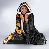 Personalised Papua New Guinea Hooded Blanket Happy 50th Independence Anniversary - Polynesian Pride