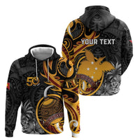 Personalised Papua New Guinea Hoodie Happy 50th Independence Anniversary - Polynesian Pride