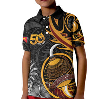 Personalised Papua New Guinea Kid Polo Shirt Happy 50th Independence Anniversary - Polynesian Pride