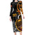 Personalised Papua New Guinea Long Sleeve Bodycon Dress Happy 50th Independence Anniversary - Polynesian Pride