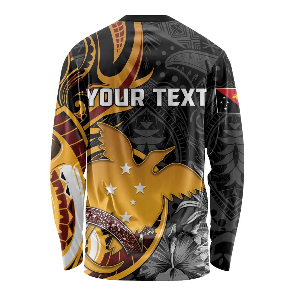 Personalised Papua New Guinea Long Sleeve Shirt Happy 50th Independence Anniversary - Polynesian Pride