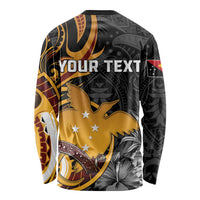Personalised Papua New Guinea Long Sleeve Shirt Happy 50th Independence Anniversary - Polynesian Pride
