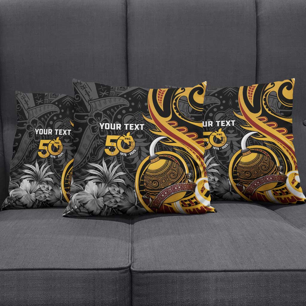Papua New Guinea Pillow Cover Happy 50th Independence Anniversary - Polynesian Pride