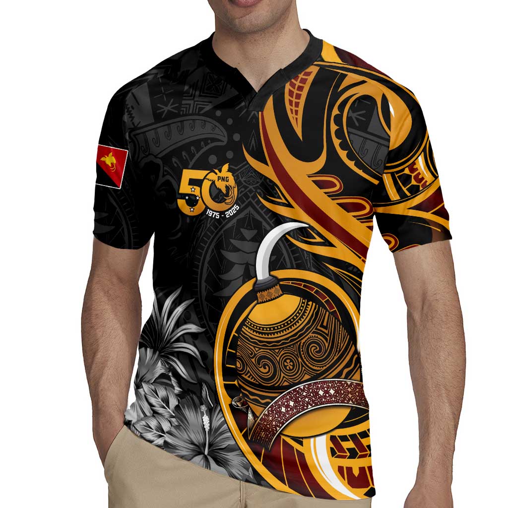 Personalised Papua New Guinea Rugby Jersey Happy 50th Independence Anniversary - Polynesian Pride