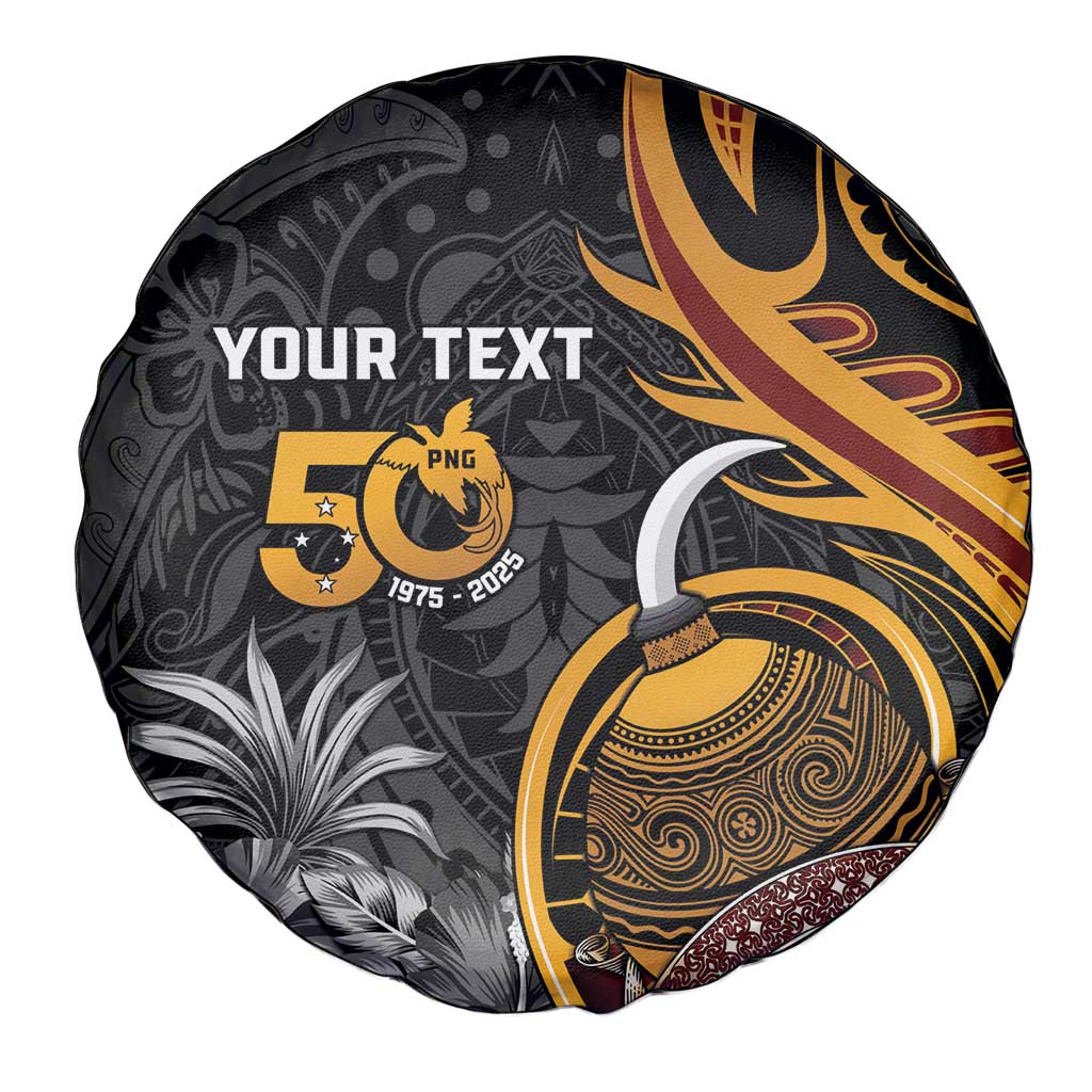 Personalised Papua New Guinea Spare Tire Cover Happy 50th Independence Anniversary - Polynesian Pride