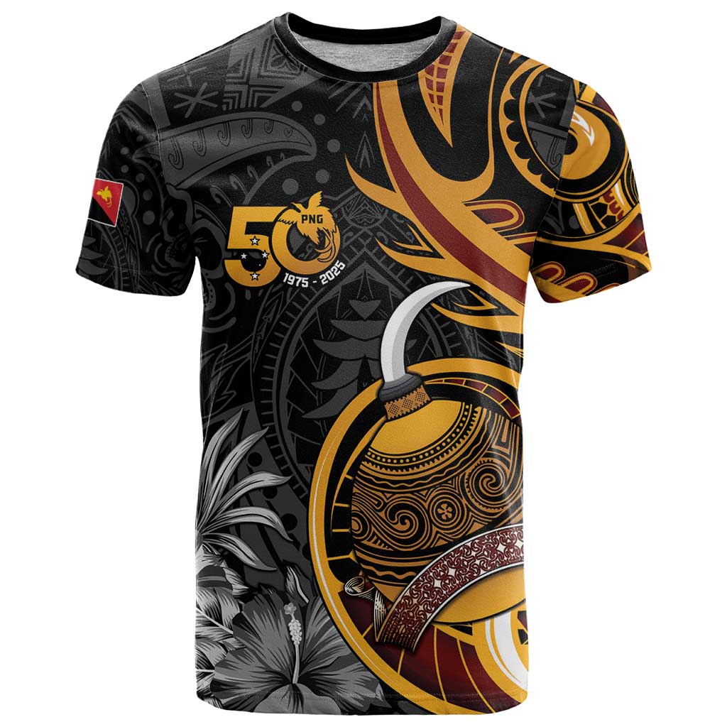 Personalised Papua New Guinea T Shirt Happy 50th Independence Anniversary - Polynesian Pride