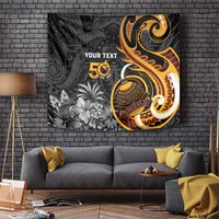Personalised Papua New Guinea Tapestry Happy 50th Independence Anniversary - Polynesian Pride