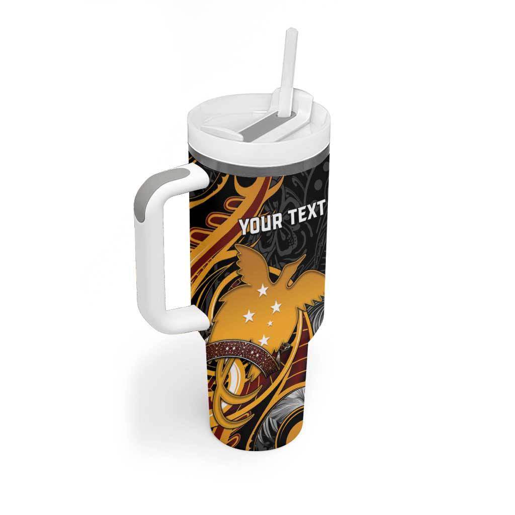 Personalised Papua New Guinea Tumbler With Handle Happy 50th Independence Anniversary - Polynesian Pride