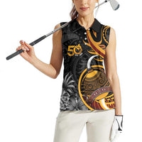 Personalised Papua New Guinea Women Sleeveless Polo Shirt Happy 50th Independence Anniversary - Polynesian Pride