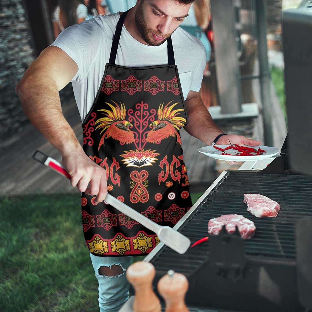 Papua Batik Motif Apron Papua Spirit Black Version - Polynesian Pride