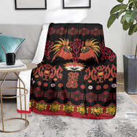 Papua Batik Motif Blanket Papua Spirit Black Version - Polynesian Pride