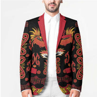 Papua Batik Motif Blazer Papua Spirit Black Version - Polynesian Pride