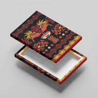 Papua Batik Motif Canvas Wall Art Papua Spirit Black Version - Polynesian Pride