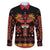 Papua Batik Motif Family Matching Long Sleeve Bodycon Dress and Hawaiian Shirt Papua Spirit Black Version - Polynesian Pride