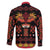 Papua Batik Motif Family Matching Long Sleeve Bodycon Dress and Hawaiian Shirt Papua Spirit Black Version - Polynesian Pride