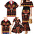 Papua Batik Motif Family Matching Mermaid Dress and Hawaiian Shirt Papua Spirit Black Version - Polynesian Pride