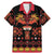 Papua Batik Motif Family Matching Mermaid Dress and Hawaiian Shirt Papua Spirit Black Version - Polynesian Pride